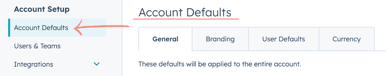 How to HubSpot - Account Defaults